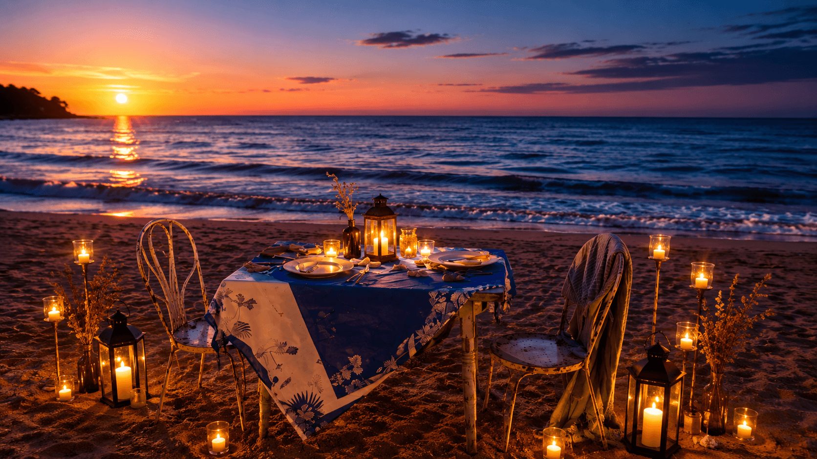 Candle light dinner